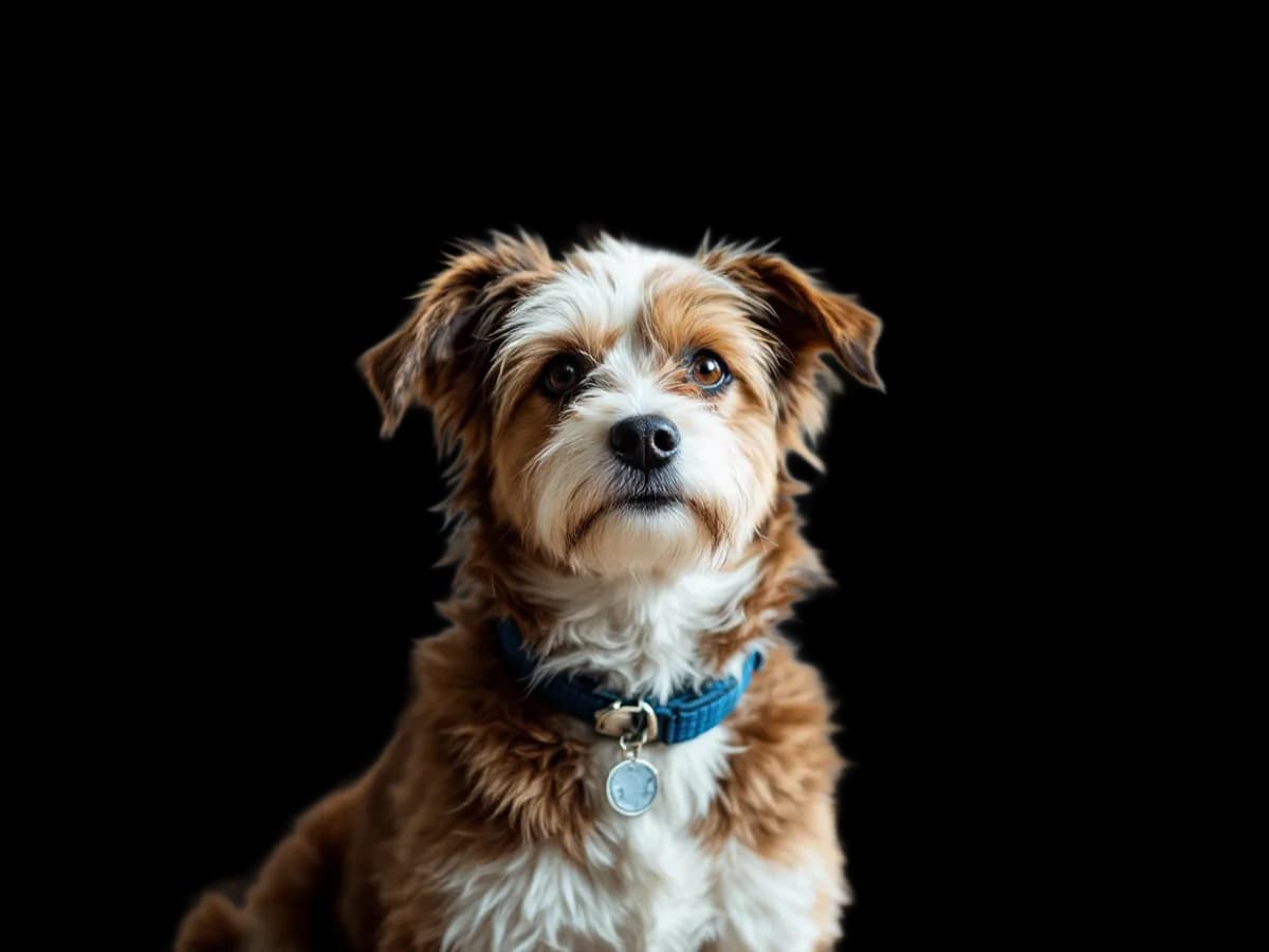 Dog cutout on a colored card